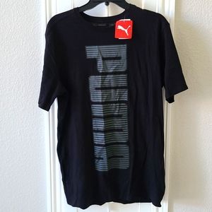 Brand New Puma Verticle Tee T-Shirt Mens Size Medium Black